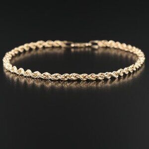 10k Rope Chain Bracelet (MEN) or Anklet (WOMEN)